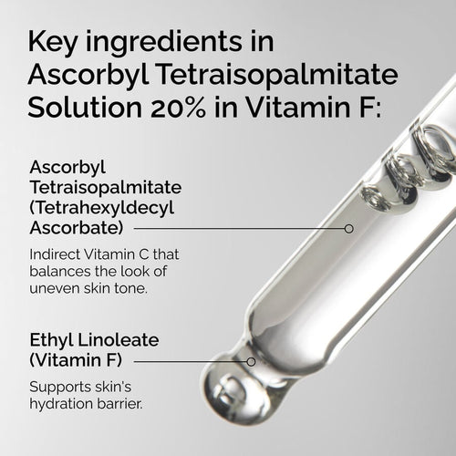 Key ingredients of The Ordinary Ascorbyl Tetraisopalmitate Solution 20% in Vitamin F